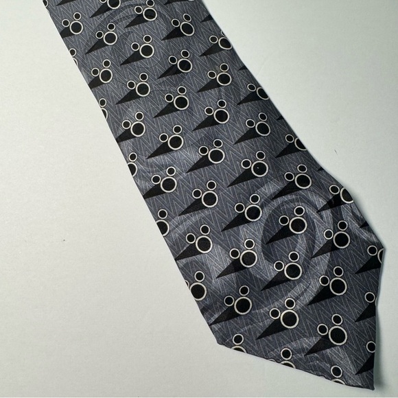 Vintage The Disney Store Mickey Black @ Gray Tie - Picture 4 of 6
